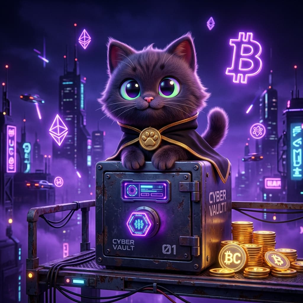 VaultCat Guardian Mascot